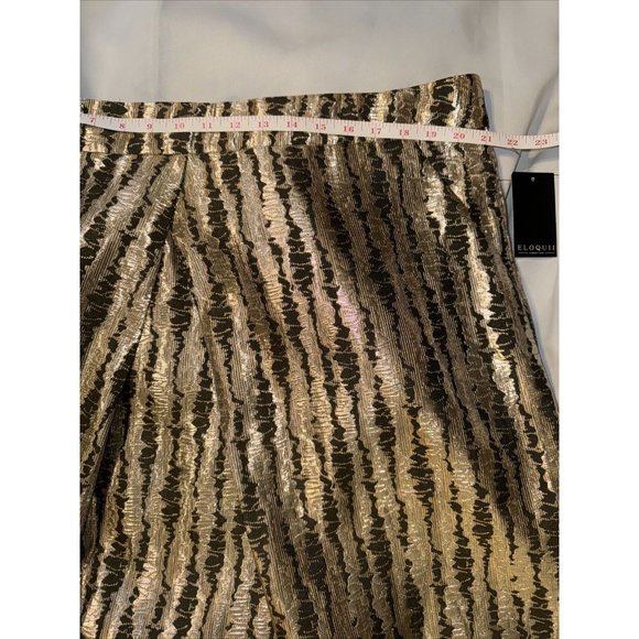 Eloquii Skiry Gold Textured Jacquard Tinsel Fun Fancy Party Plus 22 New w tags - Picture 2 of 8